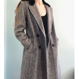 Vintage Wool Herringbone Coat